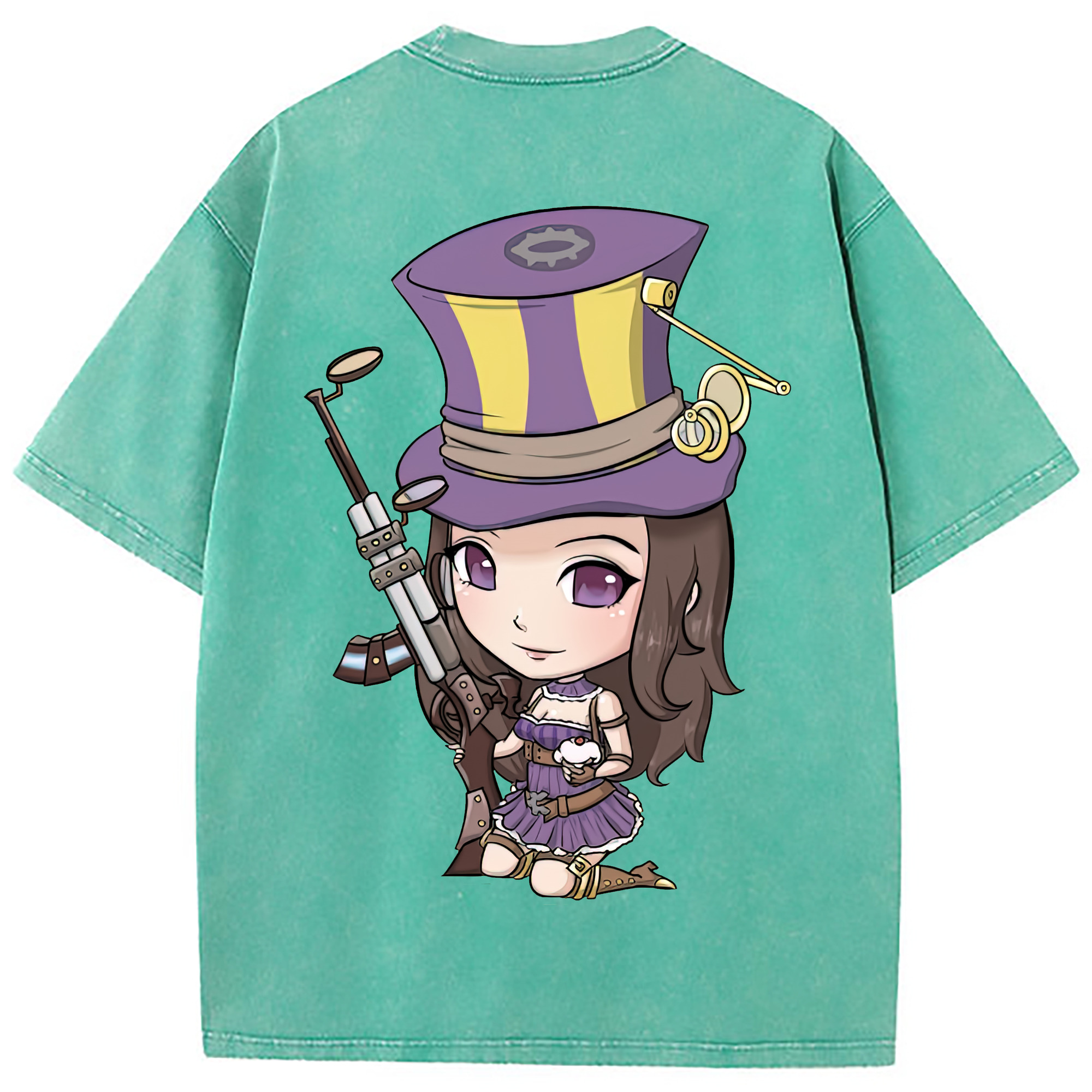 （画像用） リーグ・オブ・レジェンド League of Legends LOL 綿100% ヴィンテージ風 半袖Tシャツ（背面プリント）